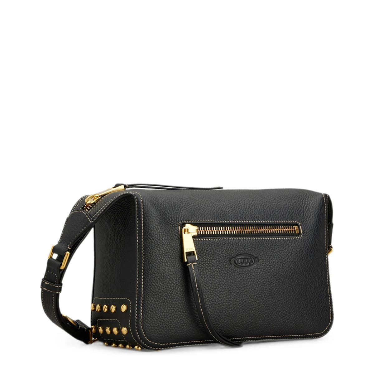 Mini Calf Leather Shoulder Bag - Black - Image 2