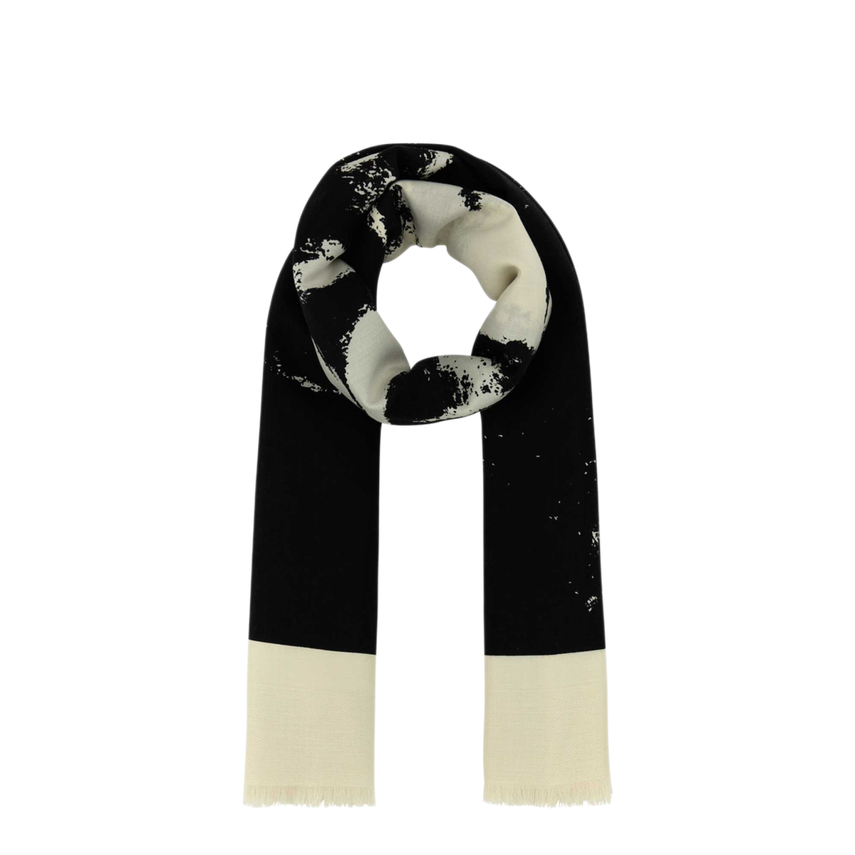 Exploded Skull Silk Blend Scarf - Image 1