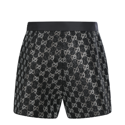 Embroidered Wool Tweed Lamé Shorts - Image 3