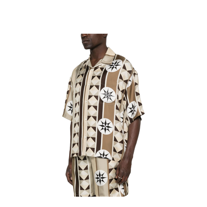 Short Sleeve Shirt in Silk Multicolor - Image 5