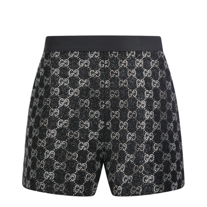 Embroidered Wool Tweed Lamé Shorts - Image 2