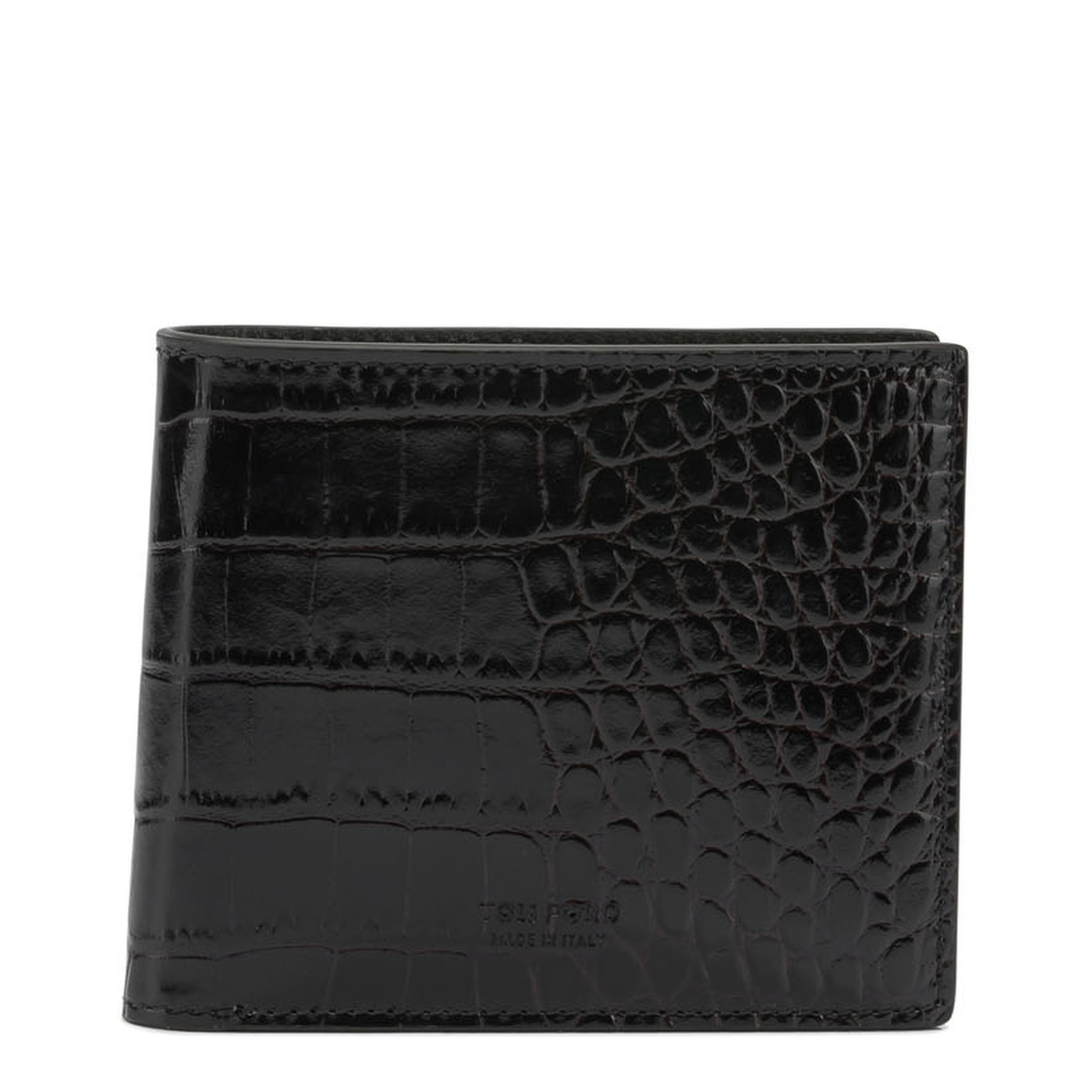 Crocodile-Effect Bi-Fold Wallet - Image 1