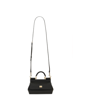 Sicily Small Calf Leather Top-Handle Bag - Nero - Image 5