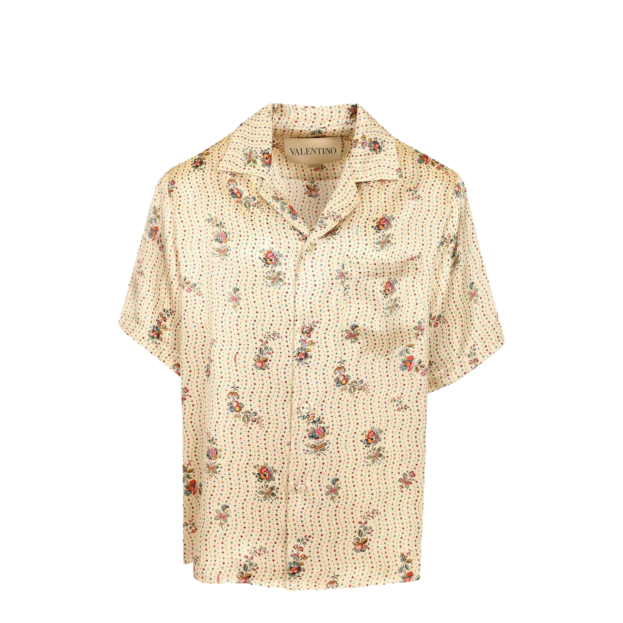 Bowling Shirt Satin Papier Floral - Image 1
