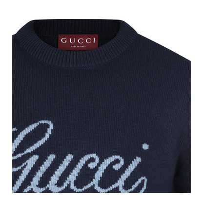 Midnight Blue Wool Sweater - Image 6