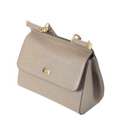 Sicily Medium Calfskin Handbag - Fango - Image 4