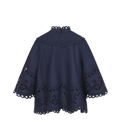 Mahon Broderie Denim Top - Image 4