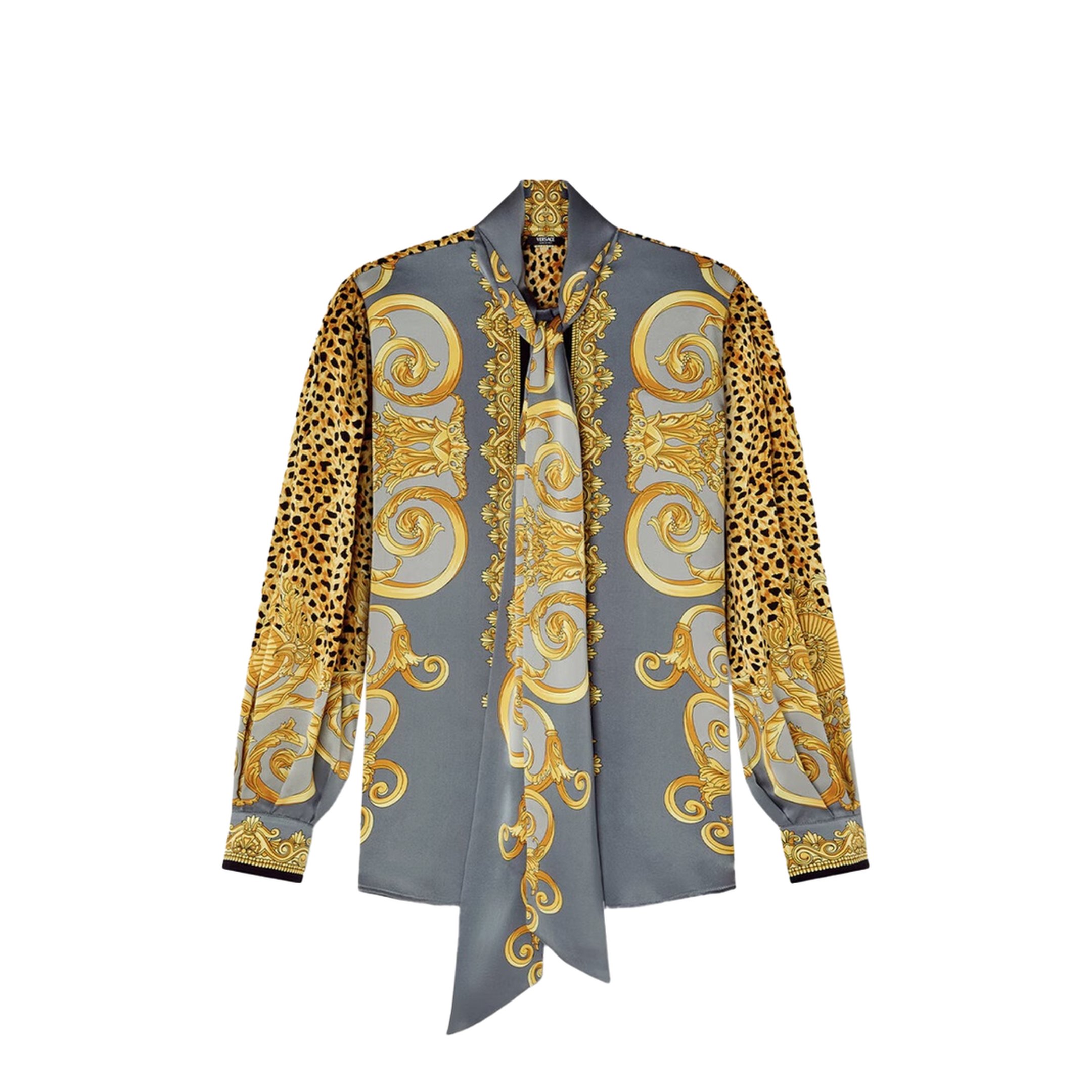 Cheetah Foulard Lavallière Silk Shirt - Image 1