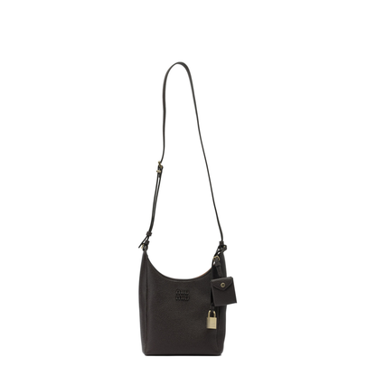 Calfskin Bucket Bag - Dark Brown/Papaya - Image 1