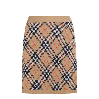 Embroidered Wool Blend Mini Skirt - Image 1