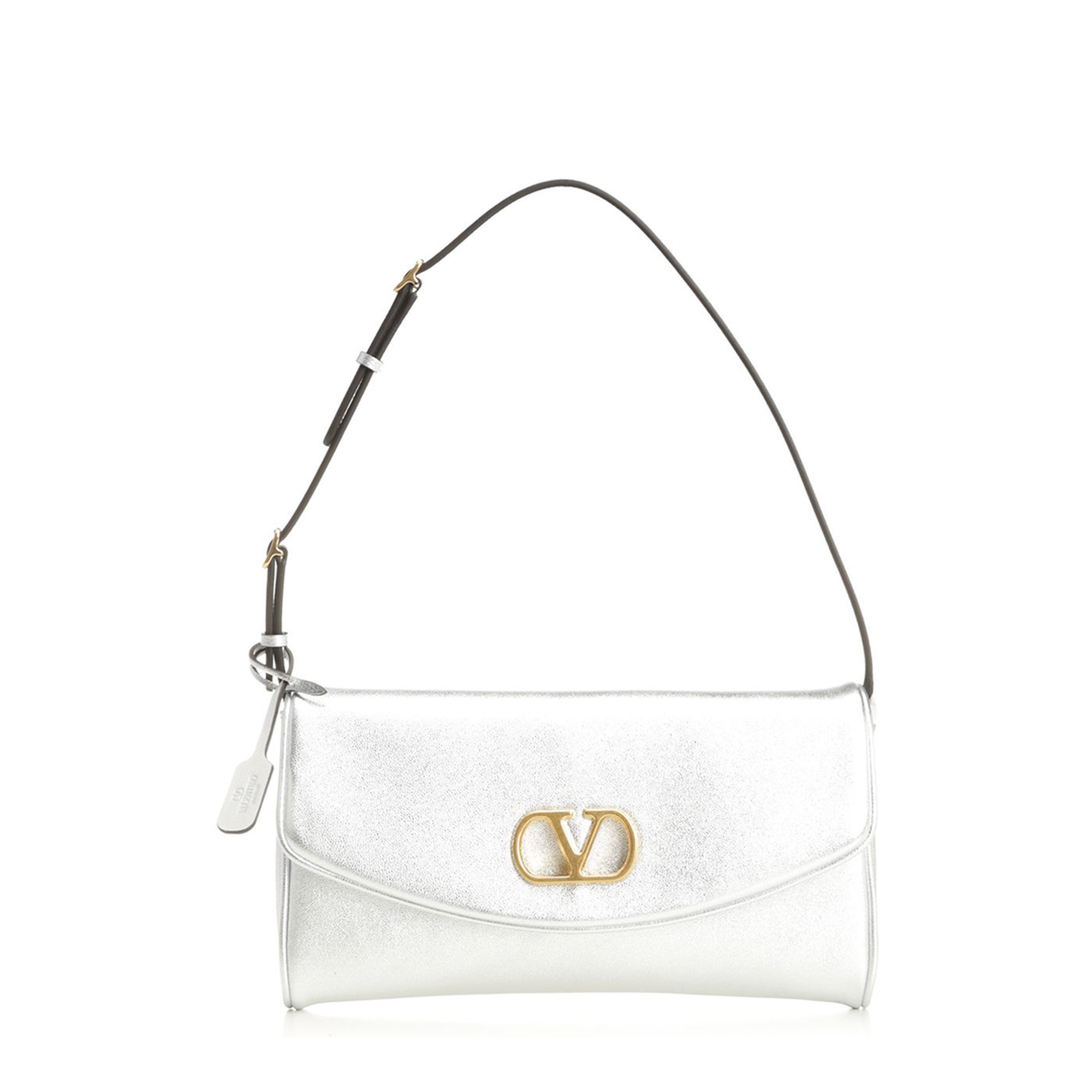 Silver Nappa Leather Shoulder Bag - Image 3
