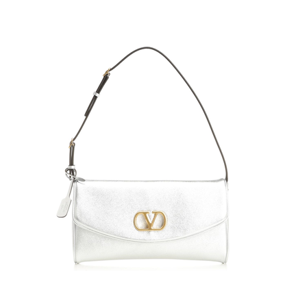 Silver Nappa Leather Shoulder Bag - Image 3