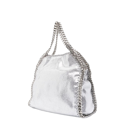 Falabella Mini Vegan Leather Tote Bag - Silver - Image 2