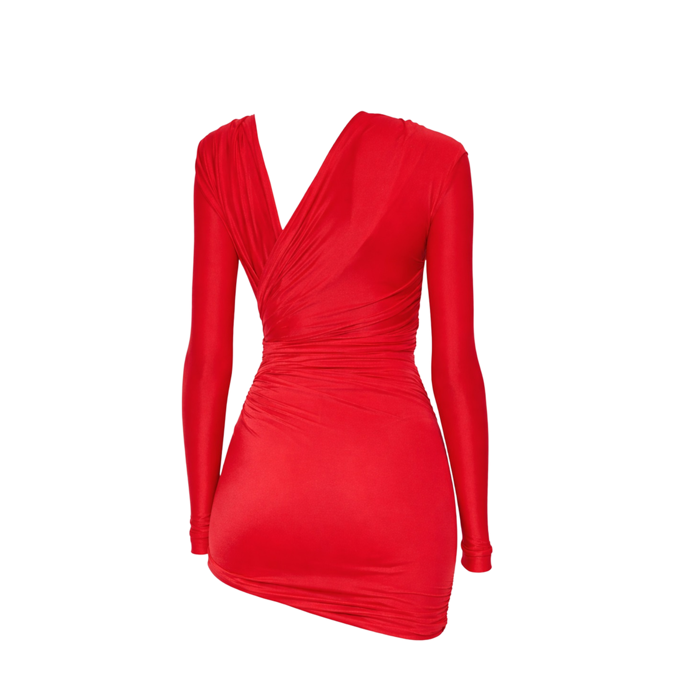 Red Stretch Jersey Mini Dress - Image 2