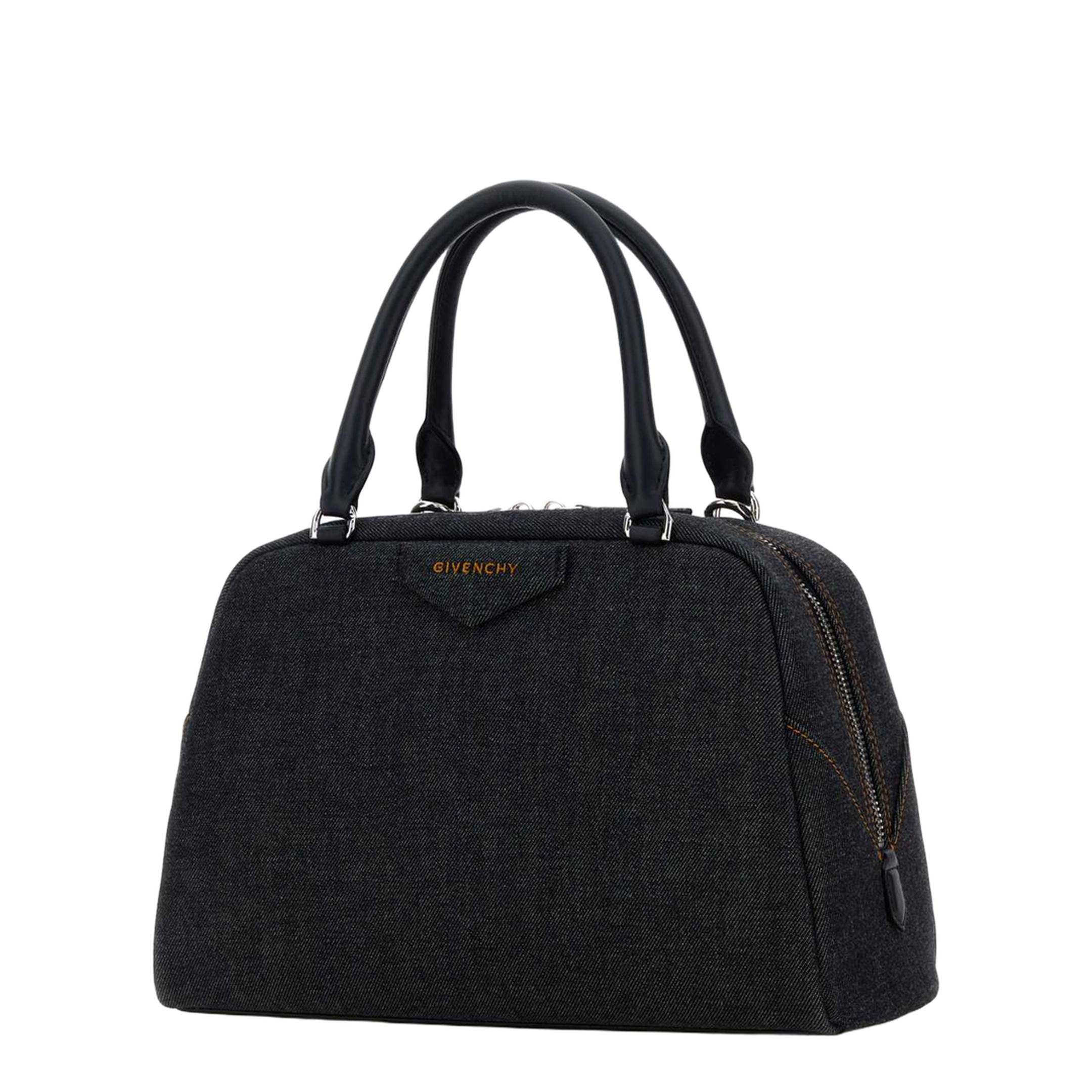 Dark Blue Denim Antigona East West Handbag - Image 2