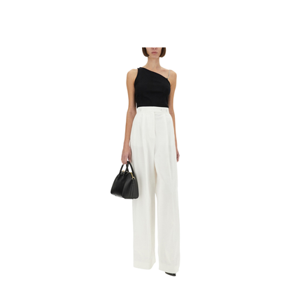 Pleated Pants - White - Image 2