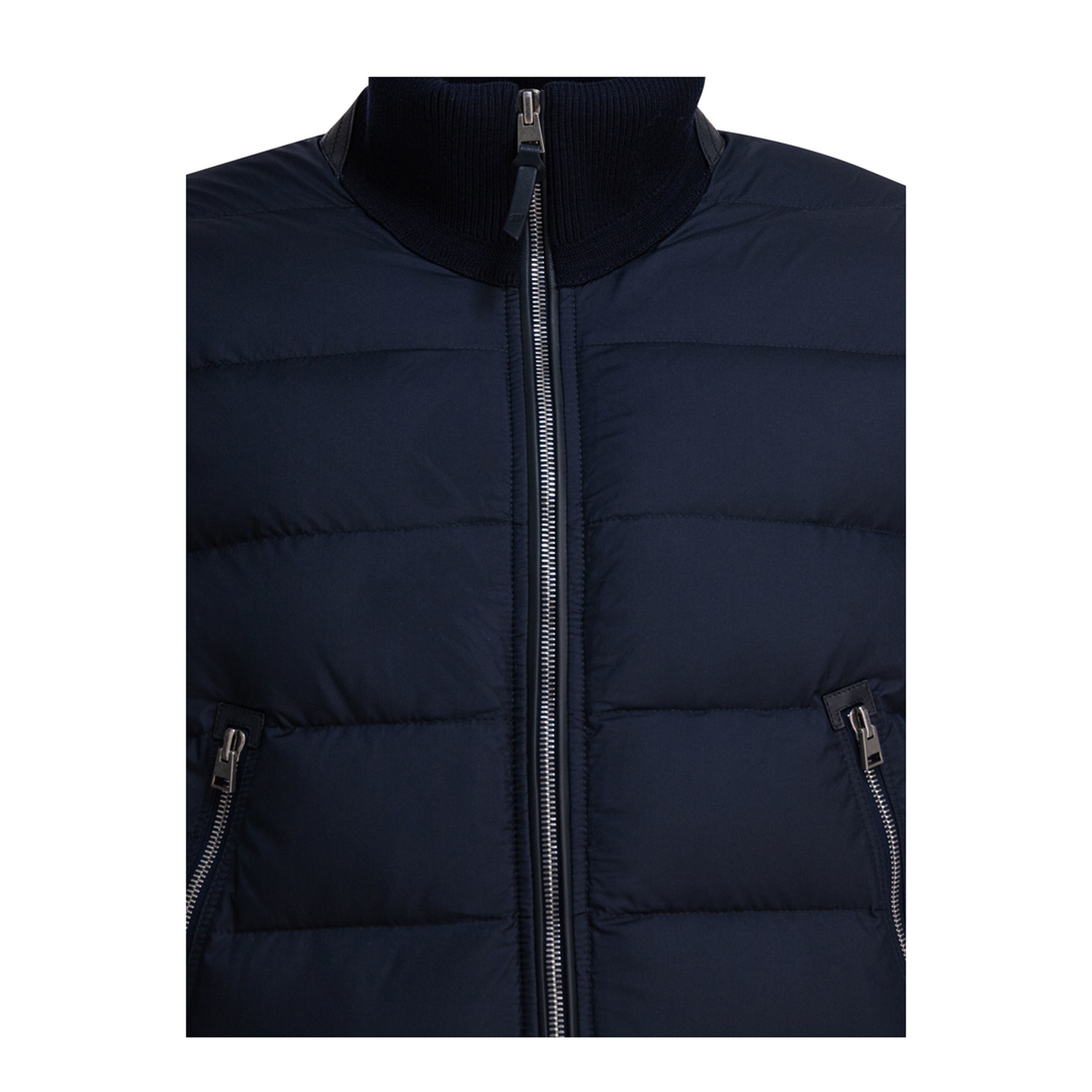 Nylon And Wool Short Down Jacket - Image 3