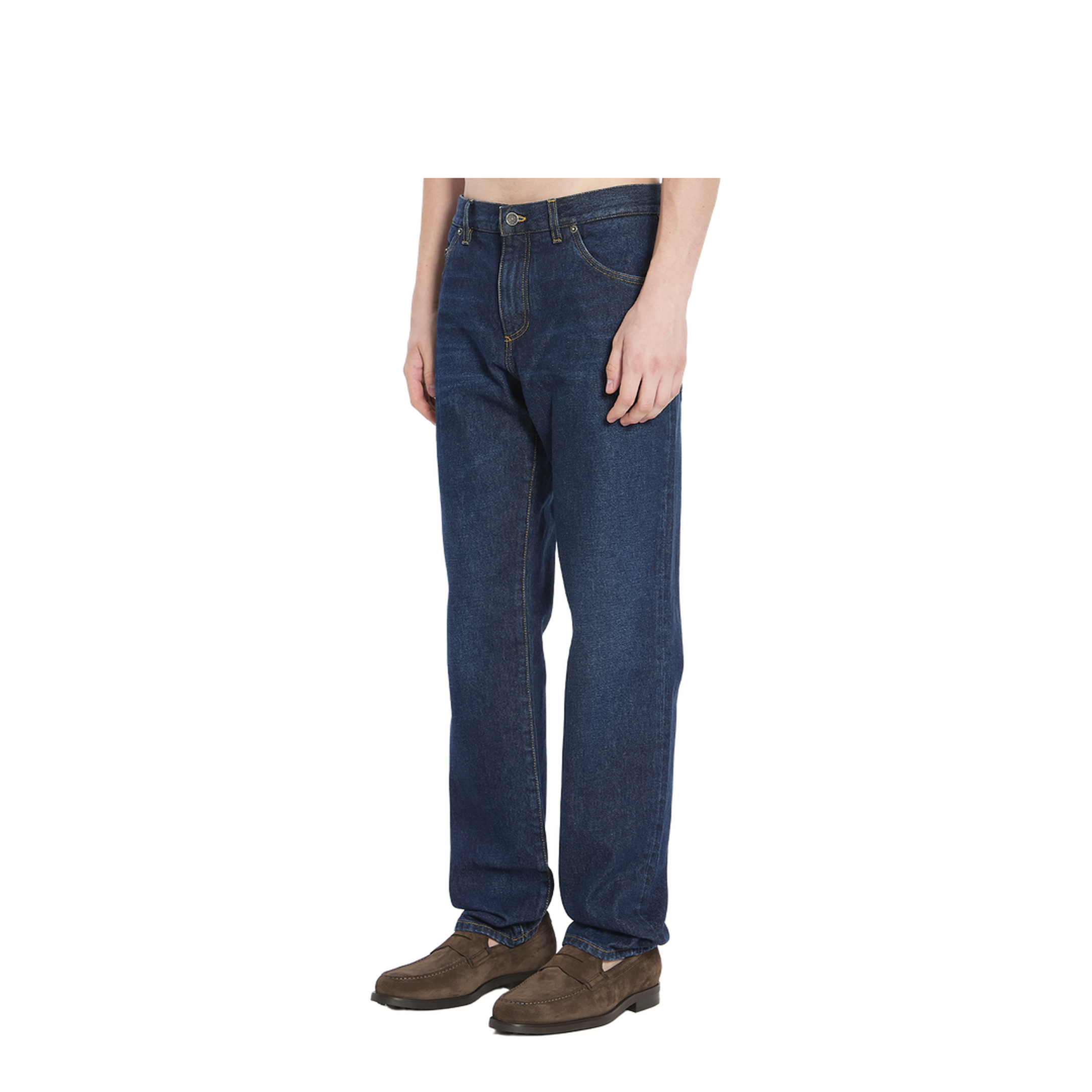 Denim Pants with Plaque - Image 2