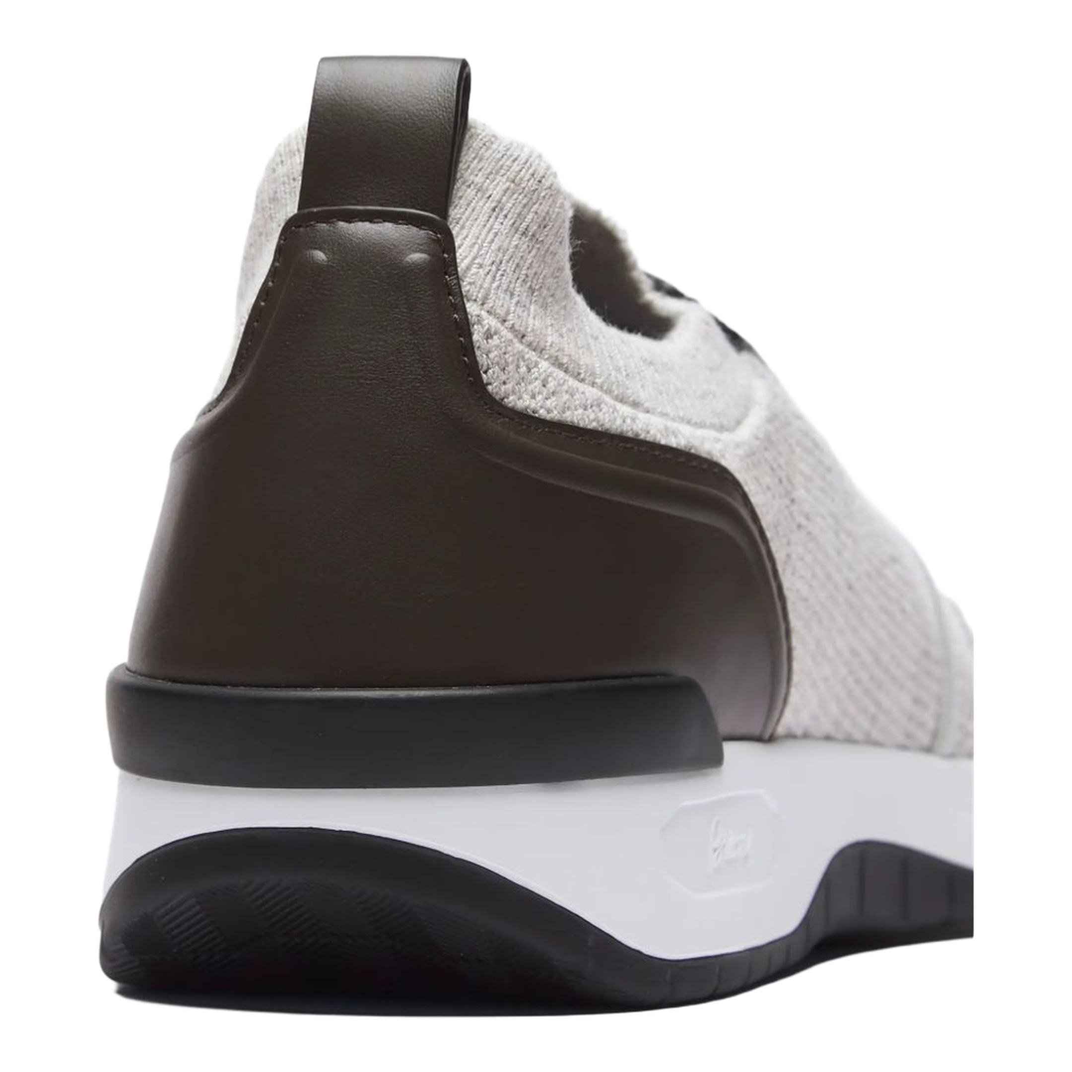 Beige And Light Brown Linen And Cotton Knit Sneakers - Image 2