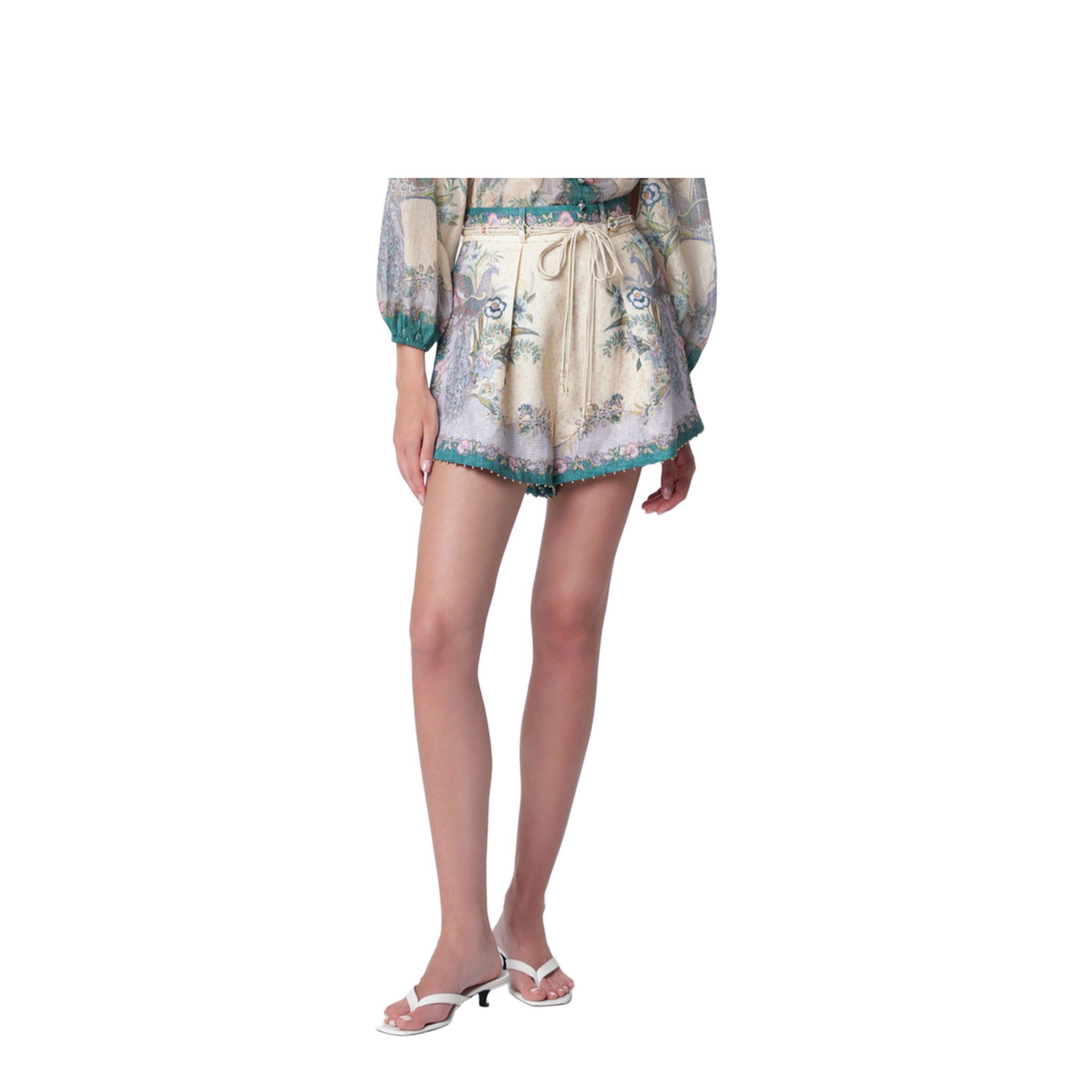 Cream Linen Indra Shorts - Image 1