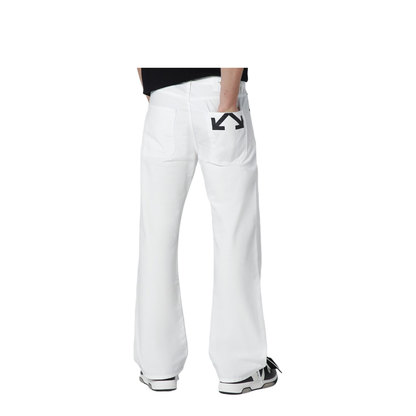 White Trousers with Logo - Image 2