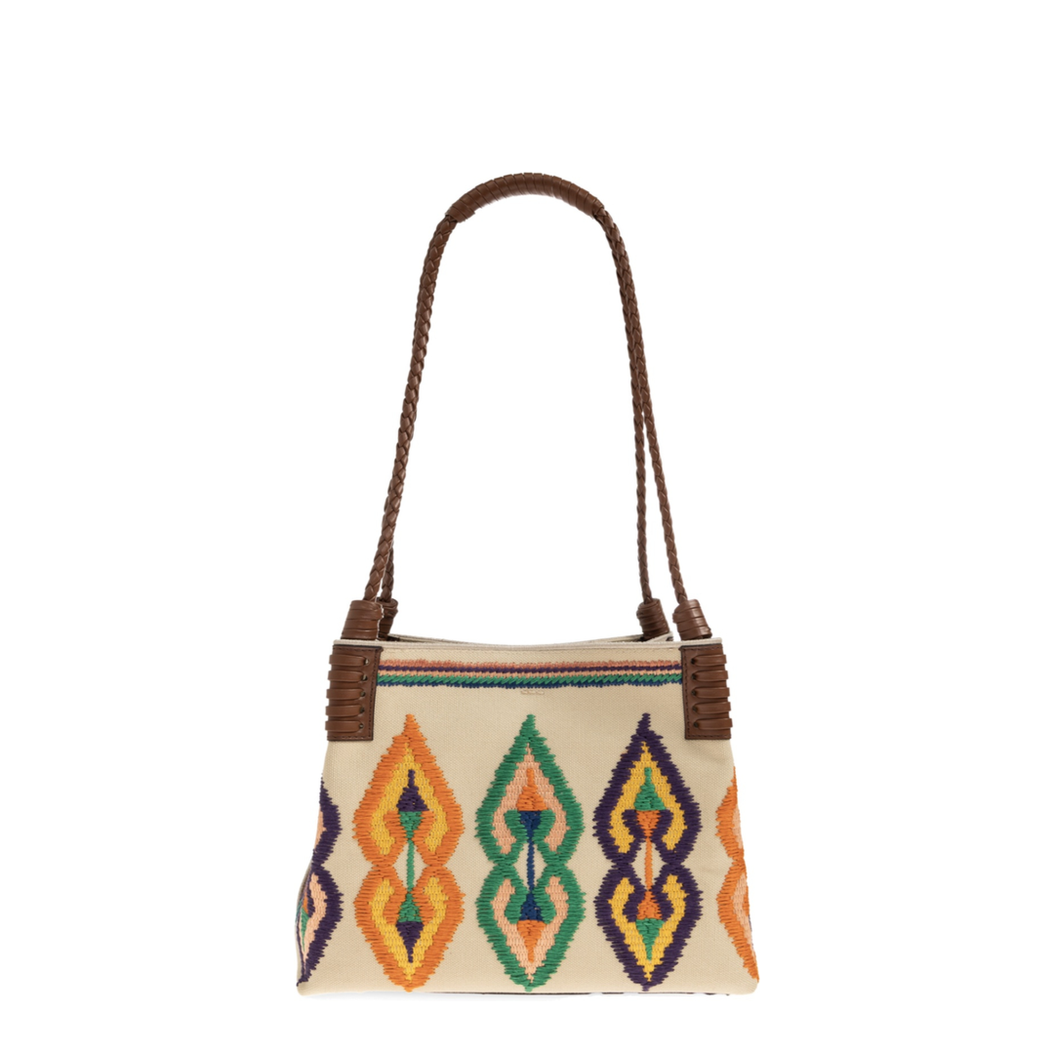 Small Canvas Libra Tote Bag with Embroidery - Image 1