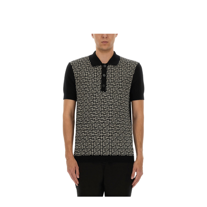 Monogram Polo Shirt Black - Image 3