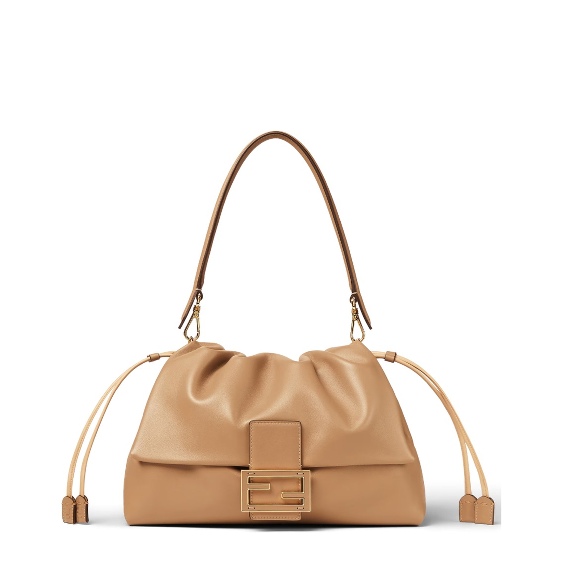 Baguette Large Leather Top Handle Bags - Brown - Image 1