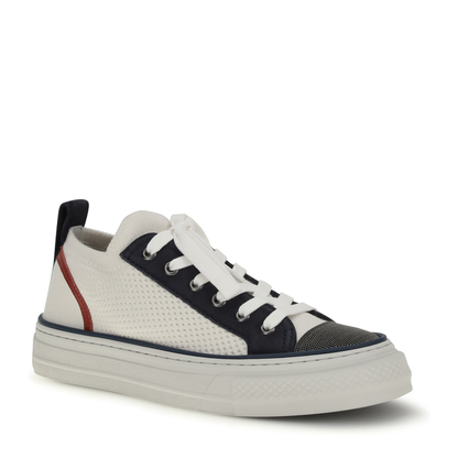 Cotton Knit and Suede Sneakers with Precious Toe - Image 2