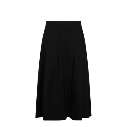 Women's Button Flared Skirt Black - Image 1