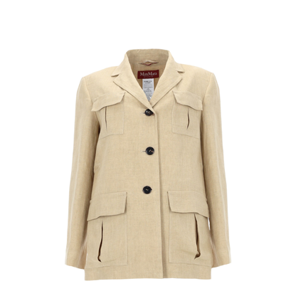 Linen Jacket with Drawstring - Image 1