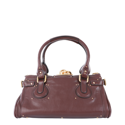 Paddington Buffalo Leather Shoulder Bag - Garnet - Image 6