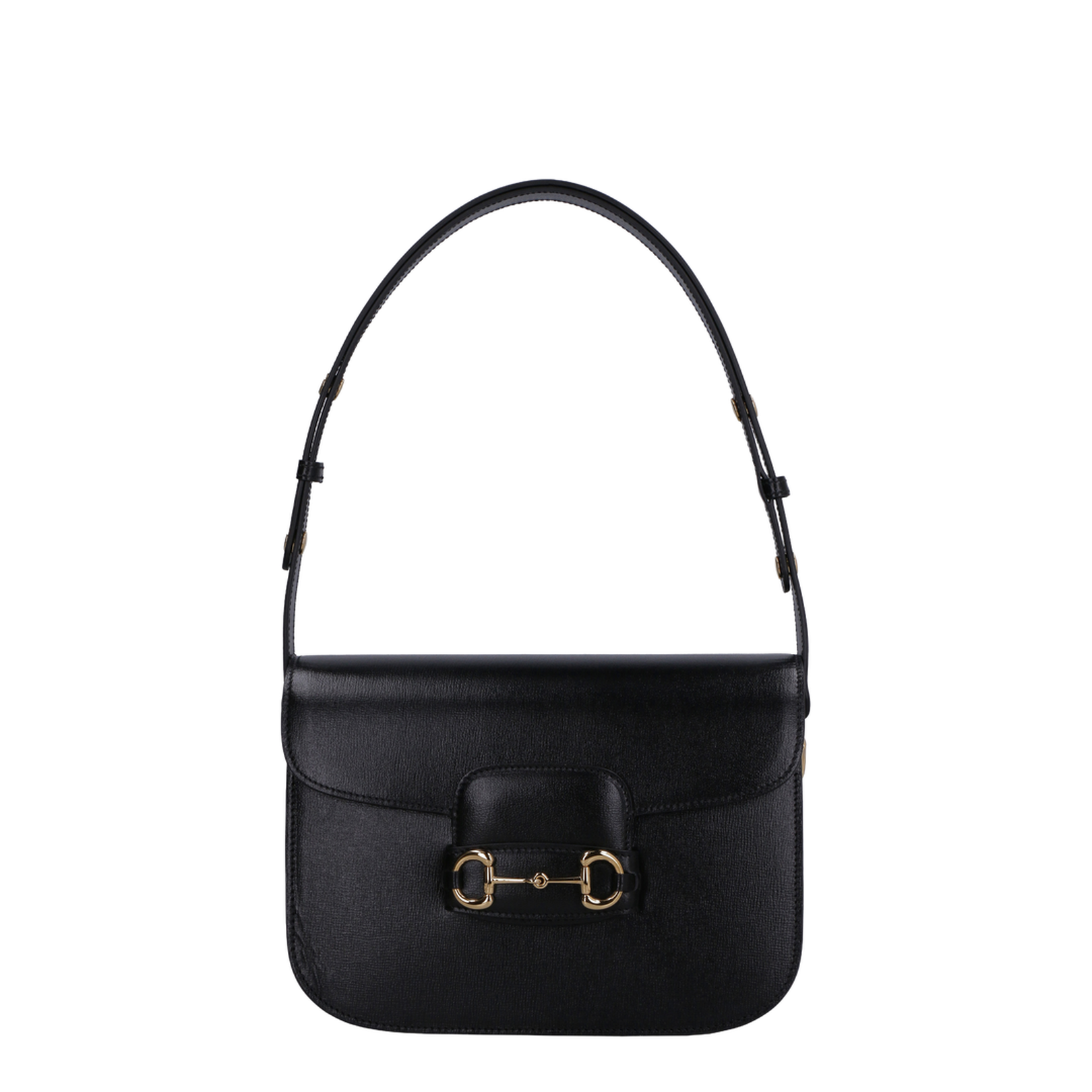 Horsebit 1955 Medium Leather Shoulder Bag - Black - Image 1