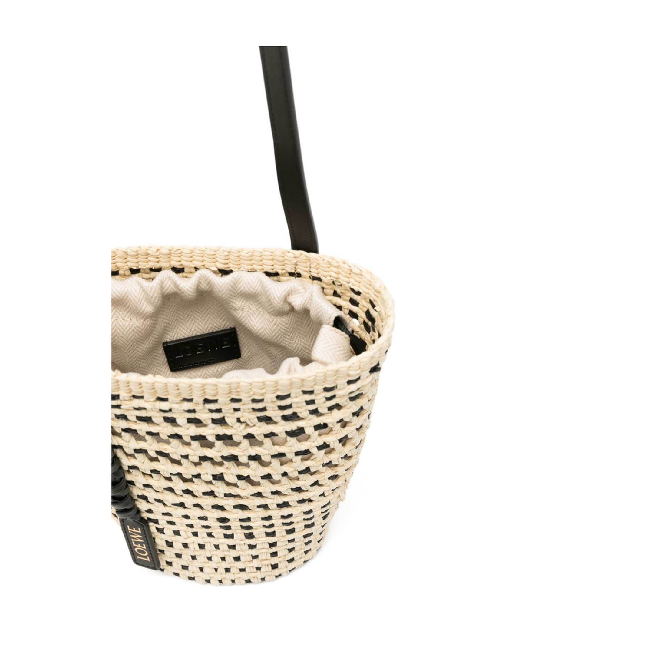 Paula's Ibiza Braid Pocket Iraca Palm Pouch - Natural/Black - Image 5