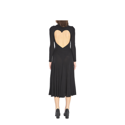 Fluid Jersey Dress with Heart Detail - Image 4