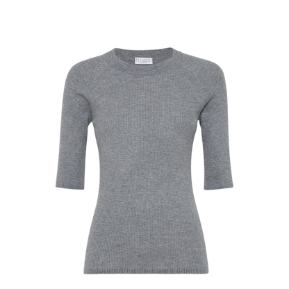 Lurex Ribbed Sweater - Image 1