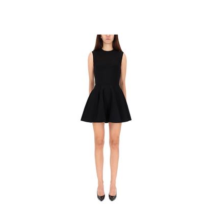 Mini Dress with Flared Skirt - Image 1