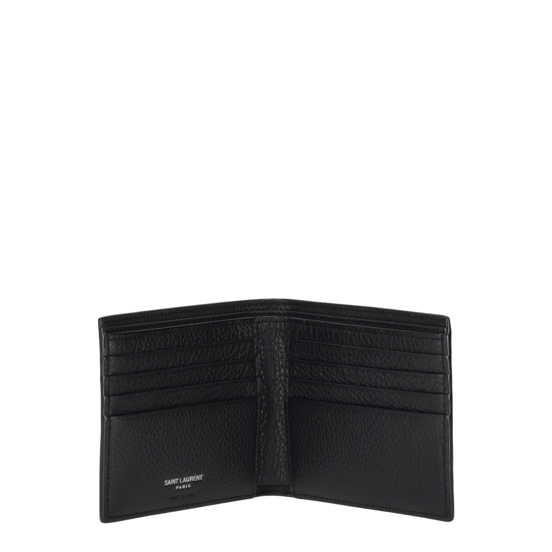 Tiny Cassandre East/West Wallet in Grained Leather (Black) - Image 5