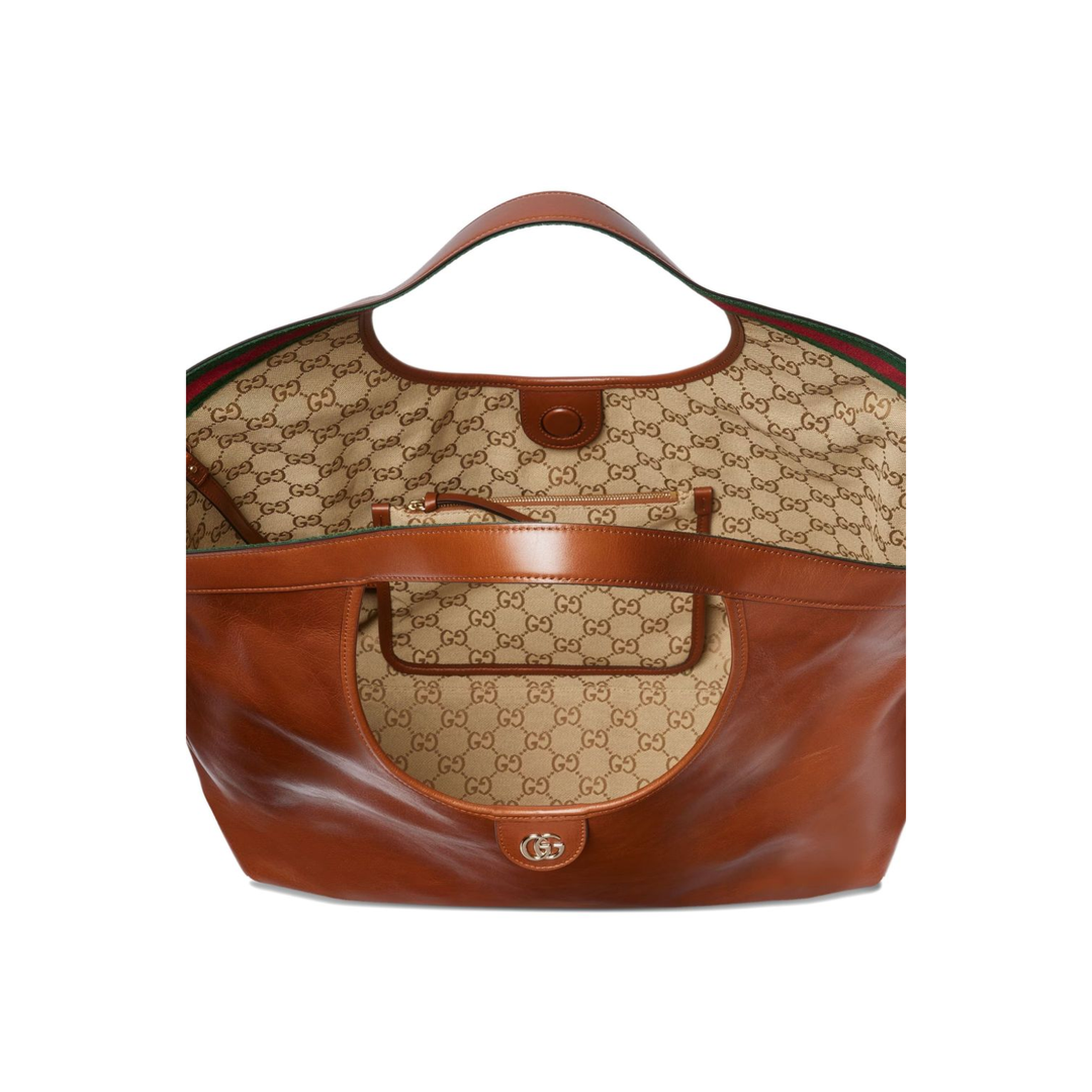 Giglio Large Calfskin Tote Bag - Dark Brown - Image 2
