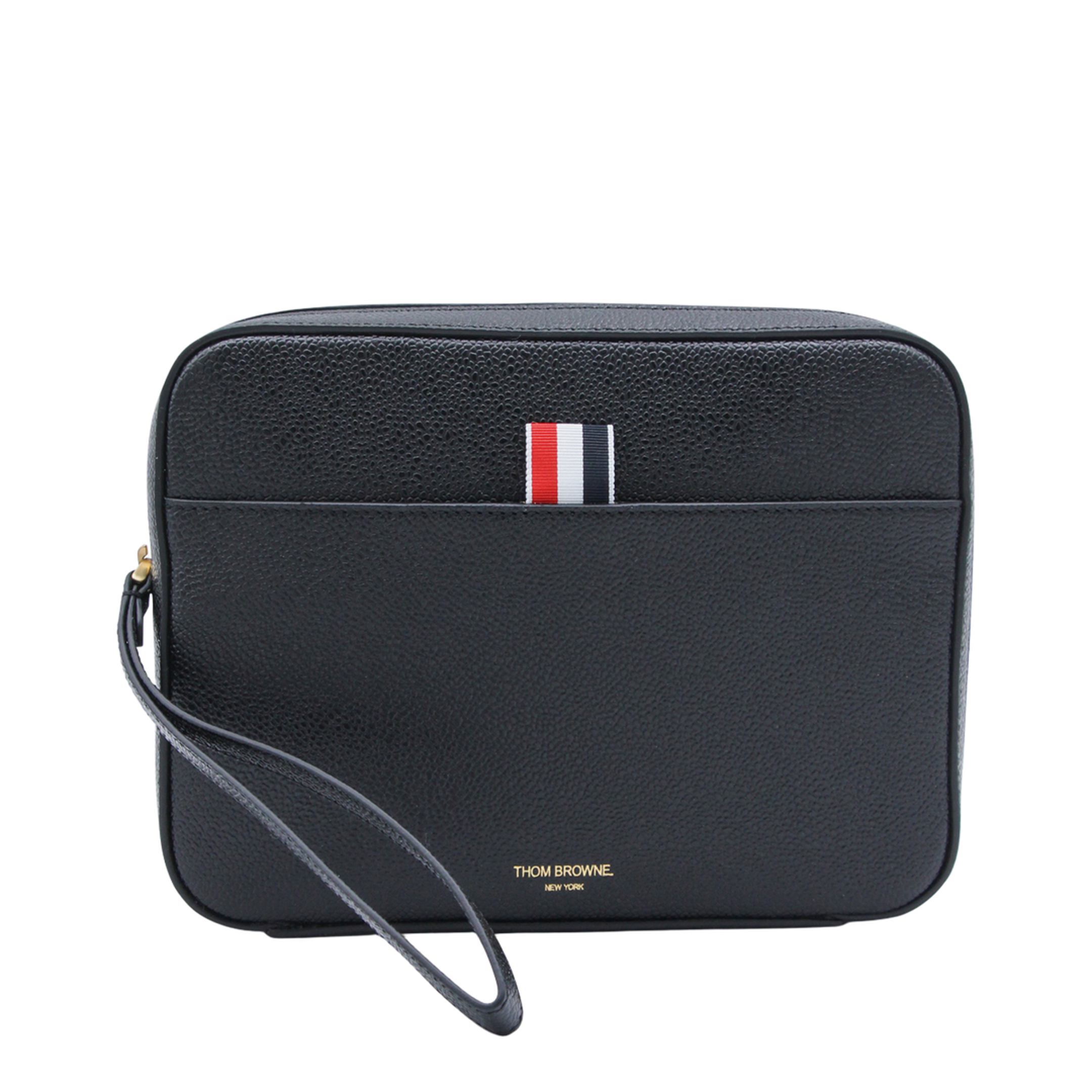 Leather Clutch With RWB Strap in Black - Image 2