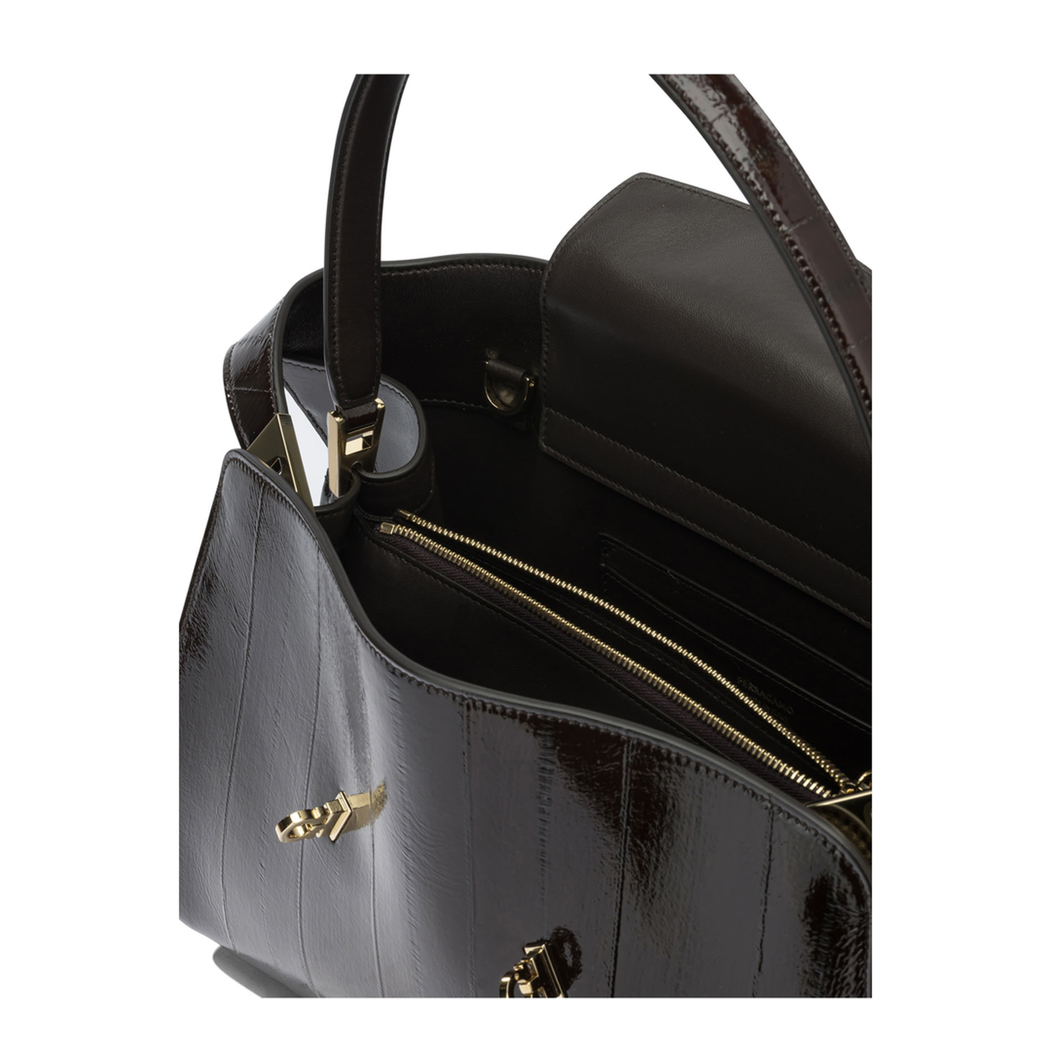 Hug Soft Medium Suede Shoulder Bag - Dark Brown - Image 5