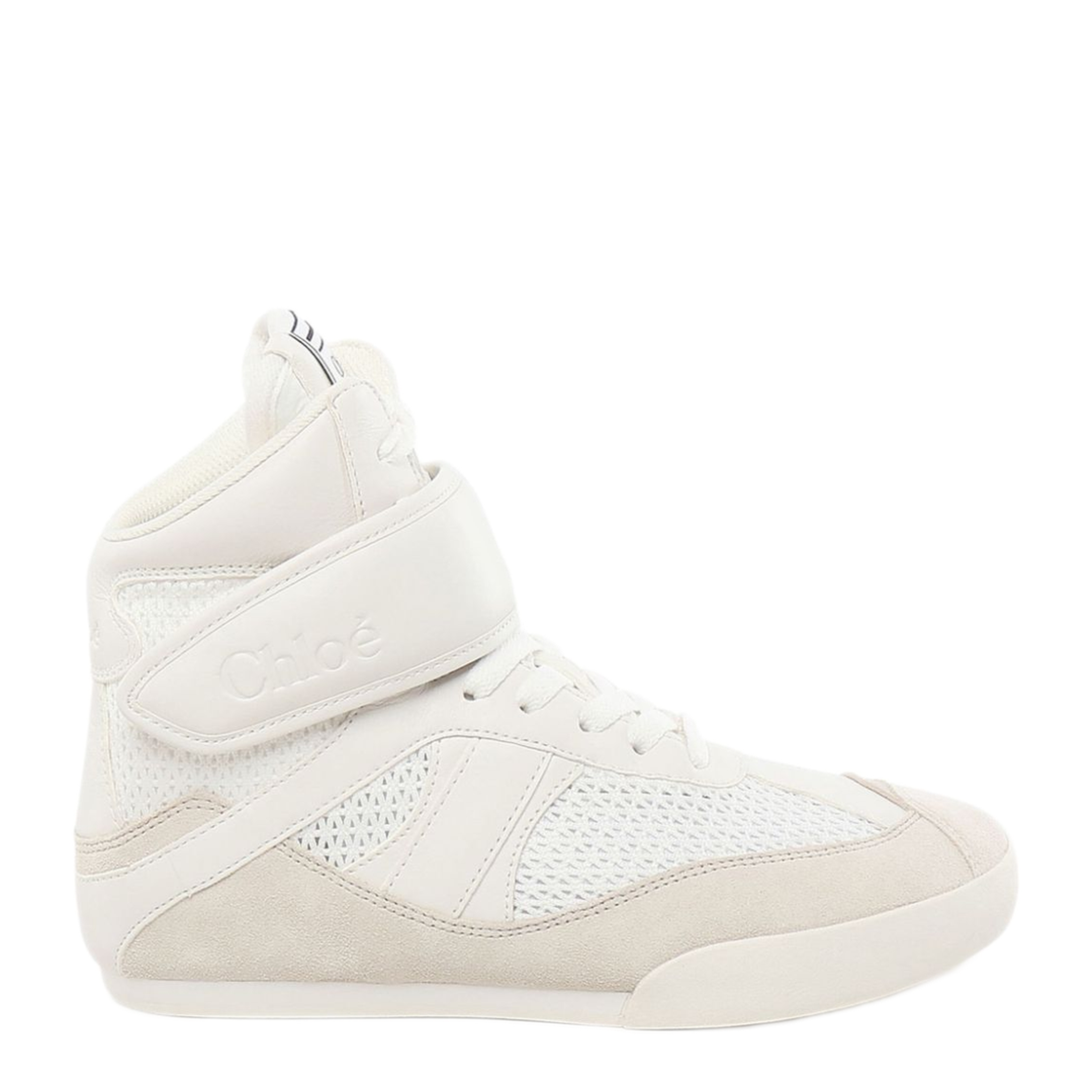 Mesh And Suede Kick High-Top Sneakers - Image 1