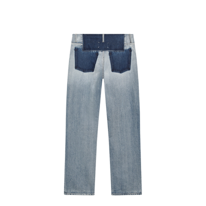 Patchwork Jeans in Indigo Blue Denim - Image 2