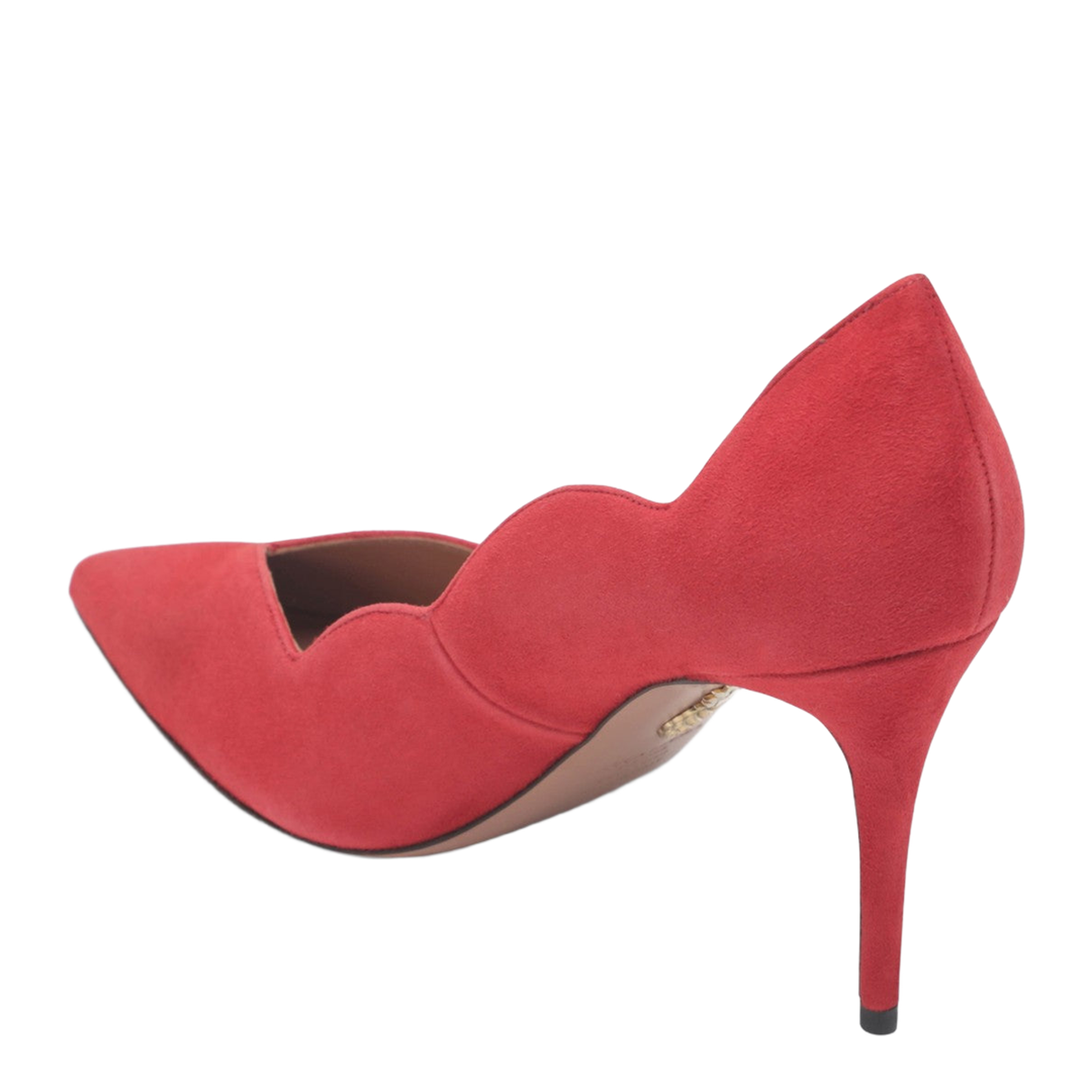 Red Suede Leather Pumps - Image 2