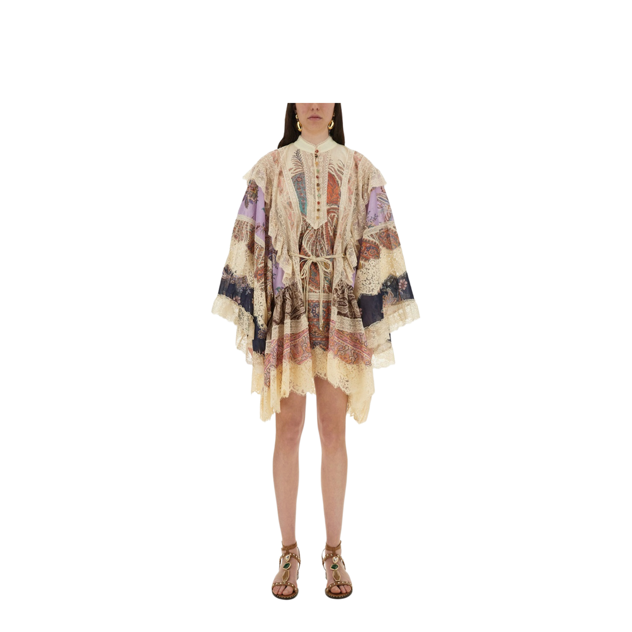 Rhiannon Printed Cotton Mini Dress - Image 1
