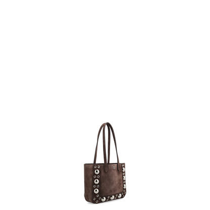 Nellcôte Mini Shopping Bags Suede Dark Brown - Image 3