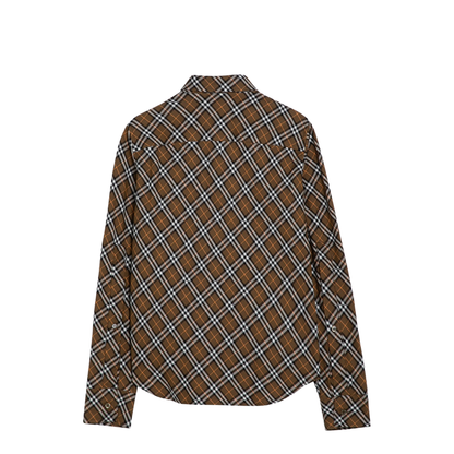 Oxid-Coloured Check Cotton Shirt - Image 2