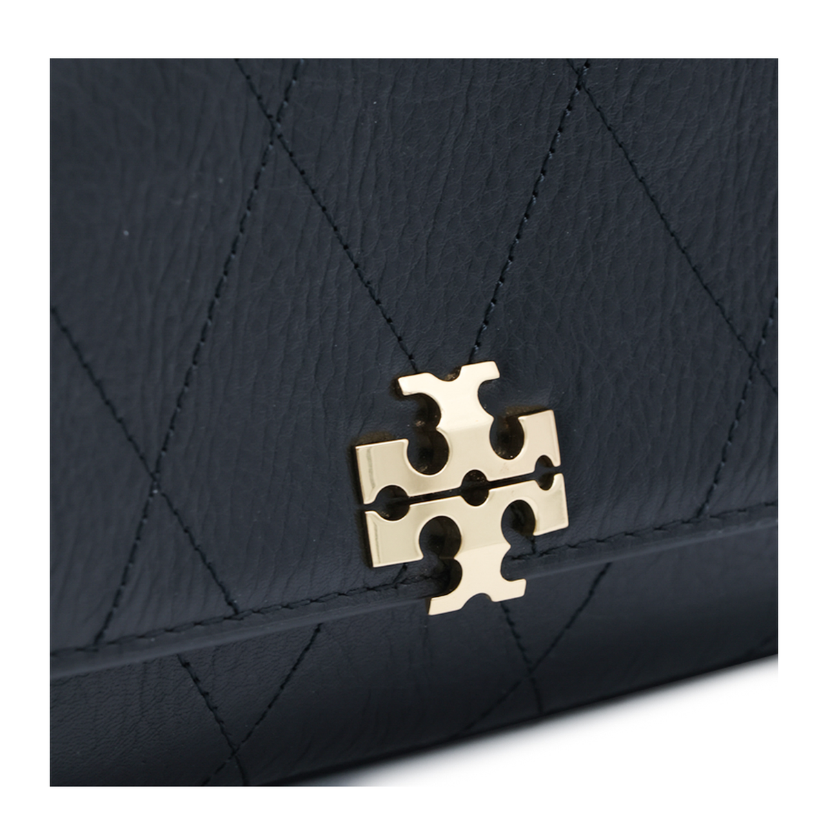 Kira Diamond Quilt Nappa Leather Shoulder Bag - Black - Image 7