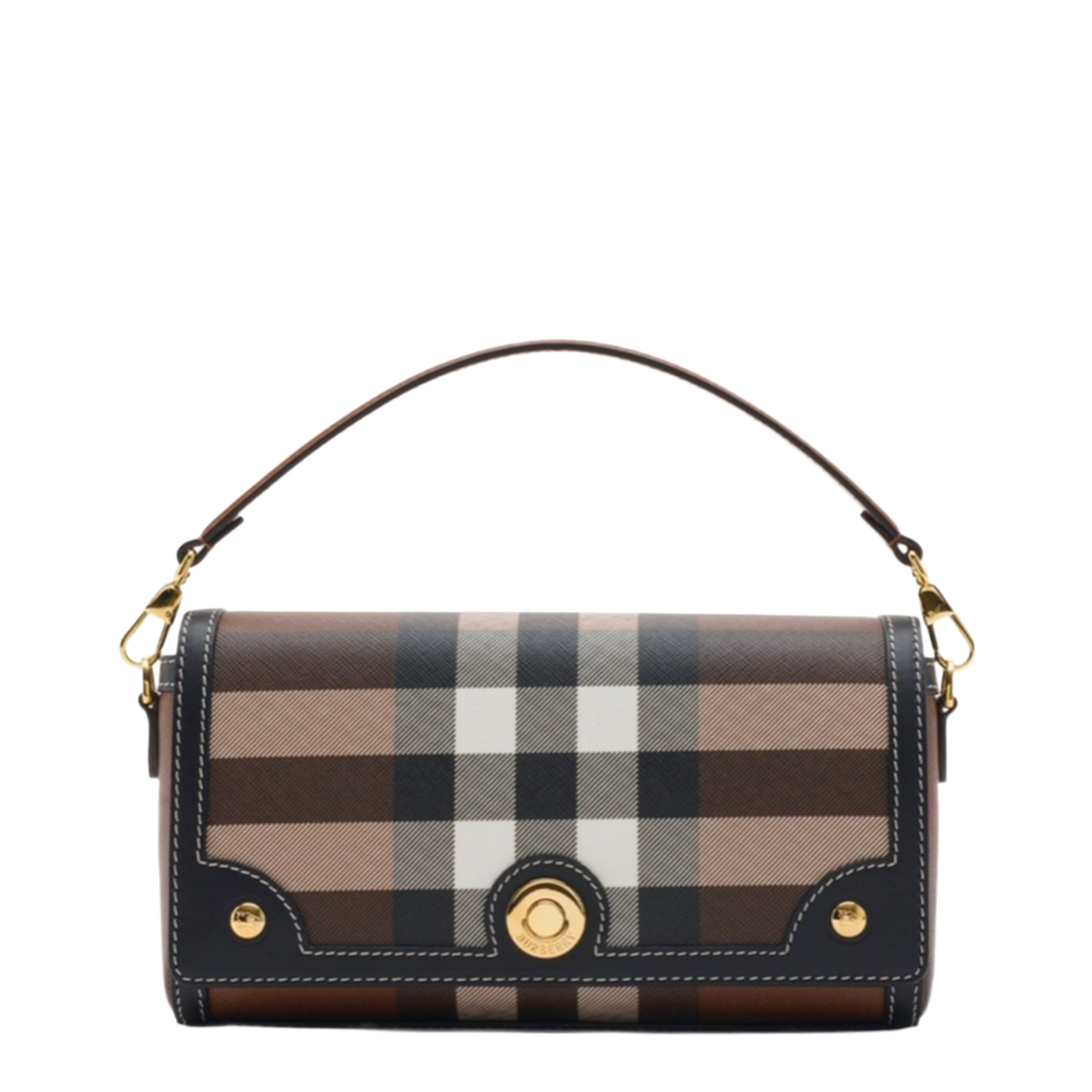 Top Handle Note Bag in Dark Birch Brown - Image 1