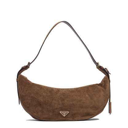 Demi-lune Suede Shoulder Bag - Image 1